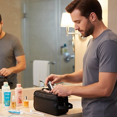 Trousse de toilette homme 