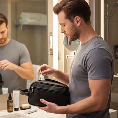 Trousse de toilette homme 