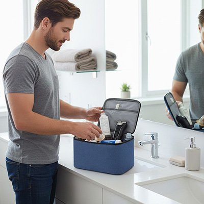 Trousse de toilette homme 